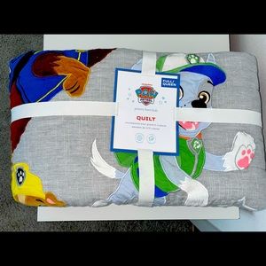 Pottery Barn Kids Gray and Blue Quilt paw patrol